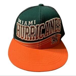 Miami hurricanes stork top of world brand snapback hat cap